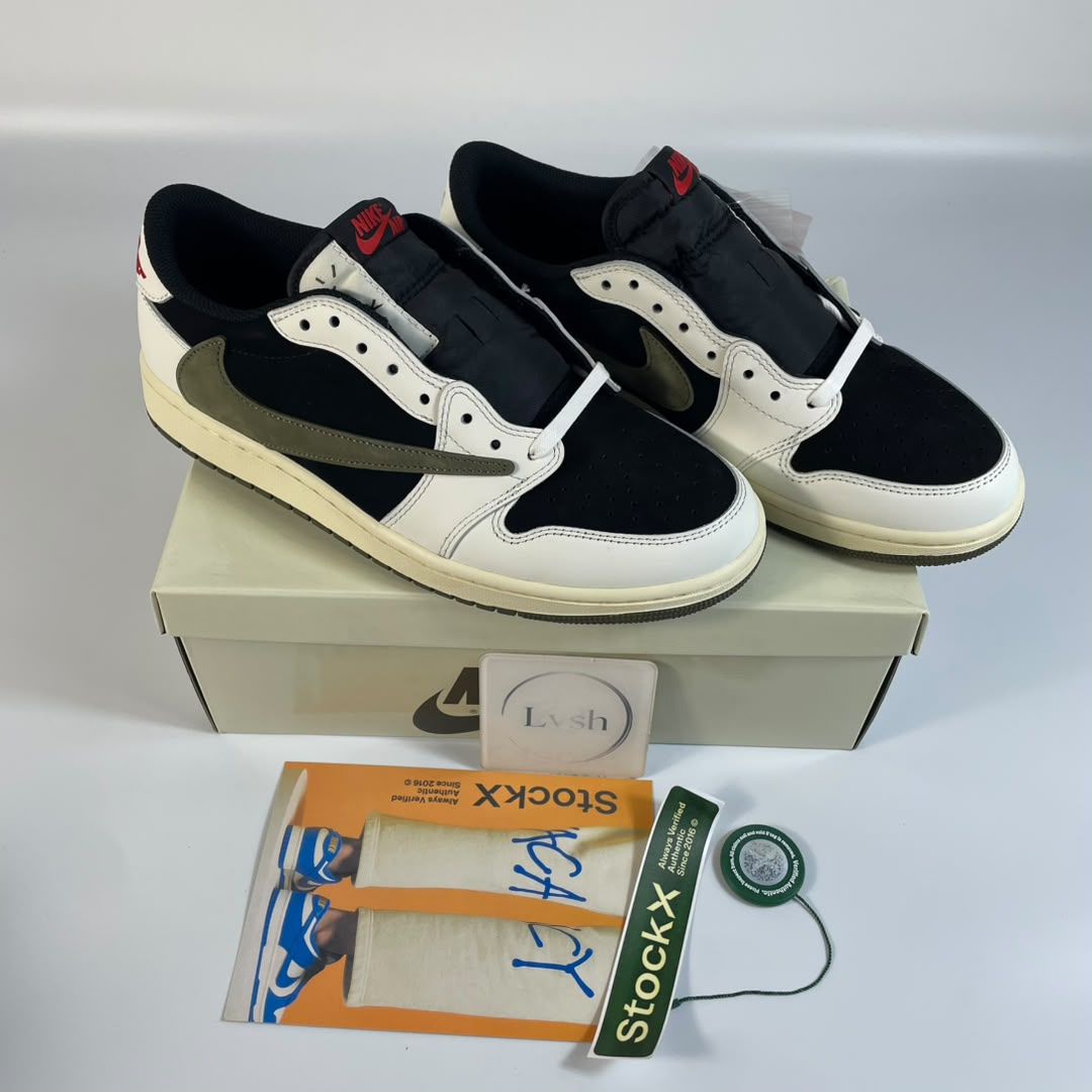Nike Air Jordan 1 Low Sneaker Black Olive